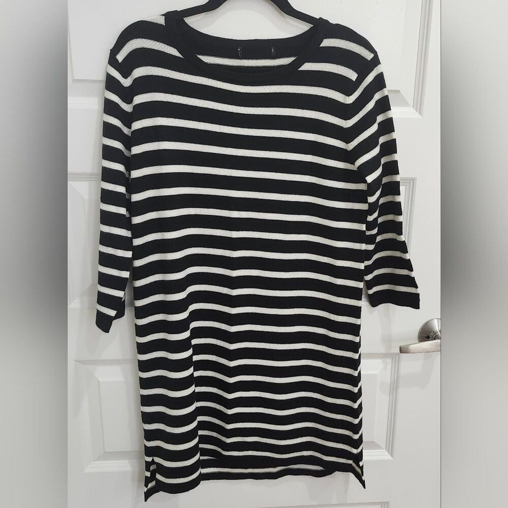 Black and White Striped Dress